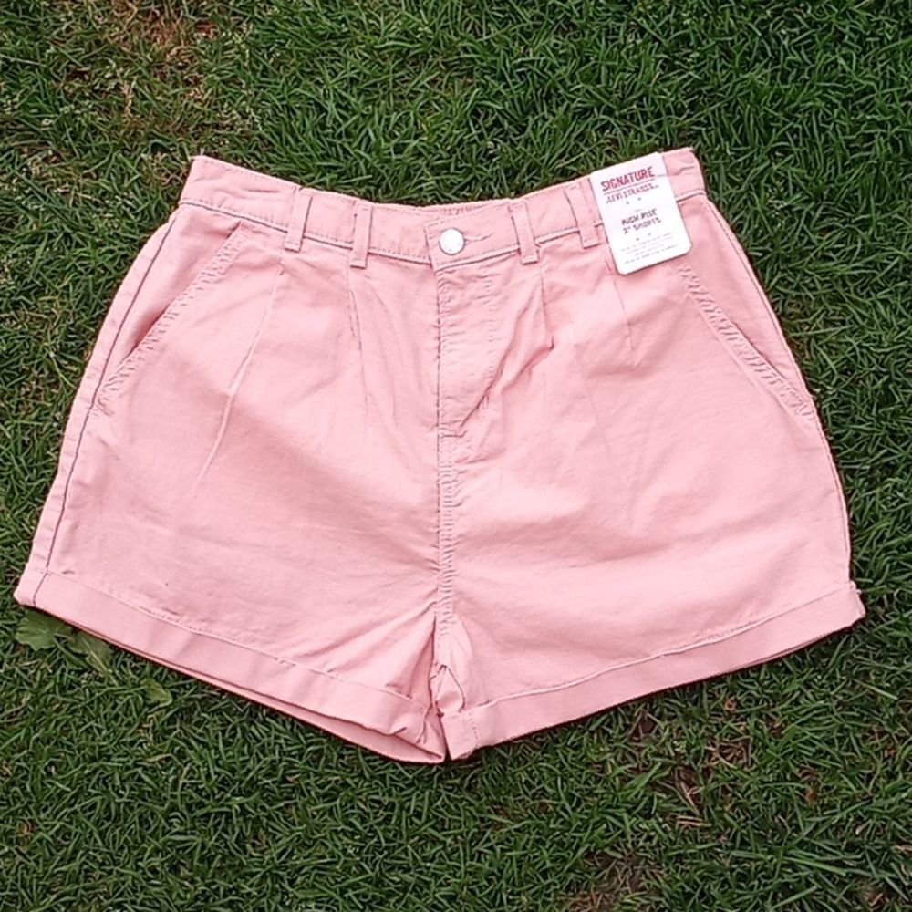 Girls High-rise Pleated  Denim Shorts Size XXL
